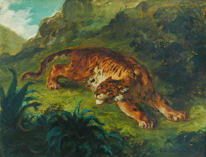 Tiger und Schlange, 1858, Eugène Delacroix, (c) Hamburger Kunsthalle